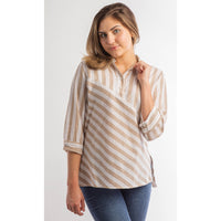 Austin Striped Tunic (Blue or Taupe)