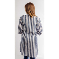Free As A Bird Striped Duster (Blue or Taupe)
