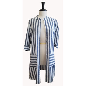 Free As A Bird Striped Duster (Blue or Taupe)